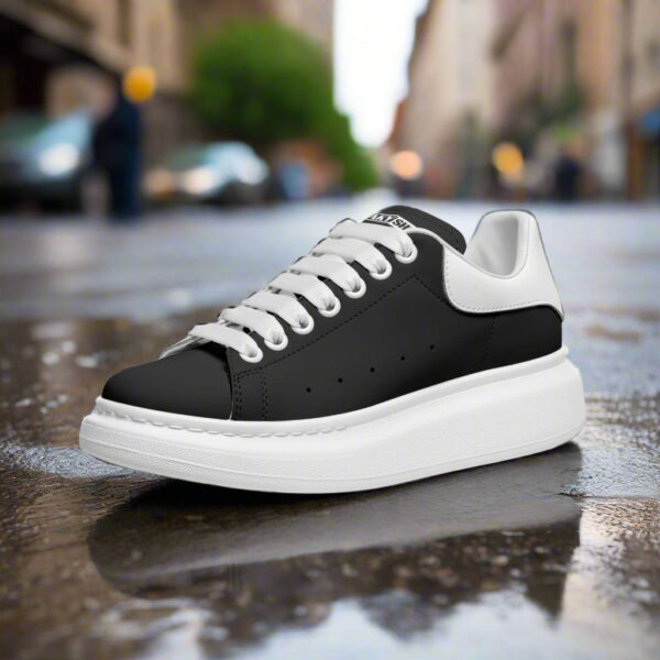 Deepneep Shoes® Black Lace Up Sneakers