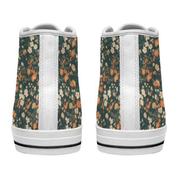 7218 Dark Green Floral print Lace Up Sneakers - Image 6