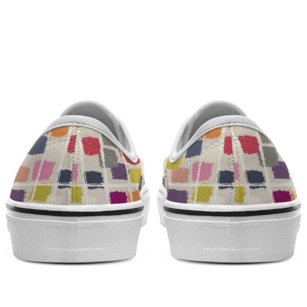 7213 Colorful Plaid Rhythm Lace Up Sneakers - Image 5