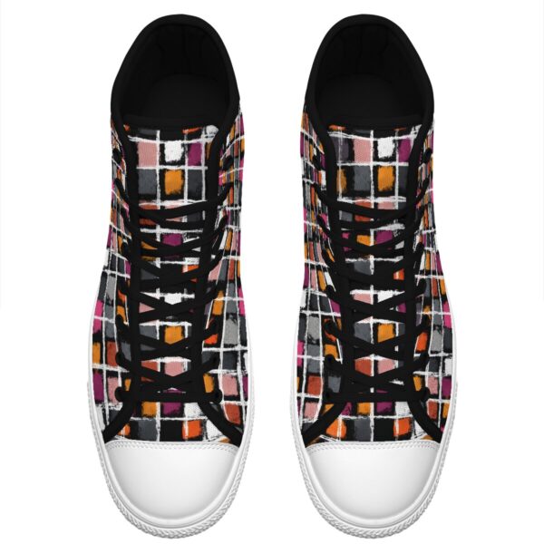 7218 Dazzling Plaid Lace Up Sneakers - Image 6