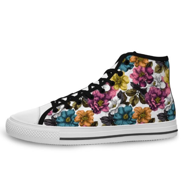 7218 Flower - Painted Colors Lace Up Sneakers