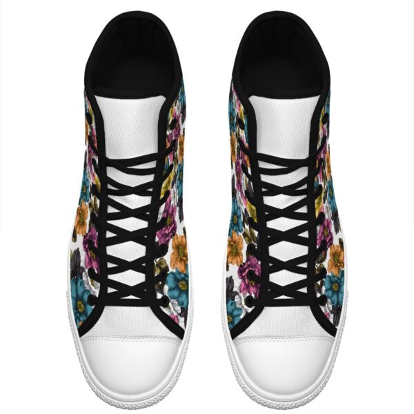 7218 Flower - Painted Colors Lace Up Sneakers - Image 6