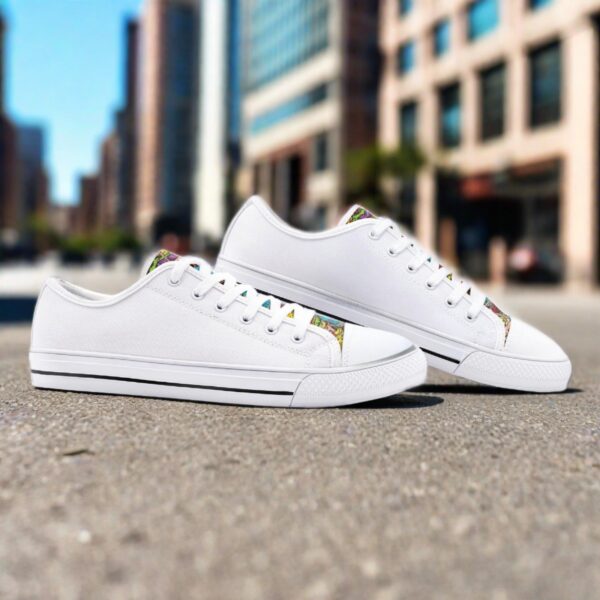Deepneep Shoes® Freestyle Art Printed Tongue Unisex Low Top Canvas Shoes - Image 3