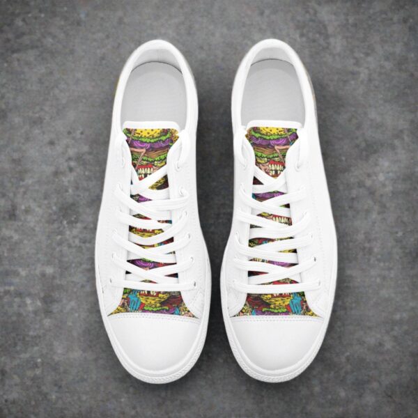 Deepneep Shoes® Freestyle Art Printed Tongue Unisex Low Top Canvas Shoes