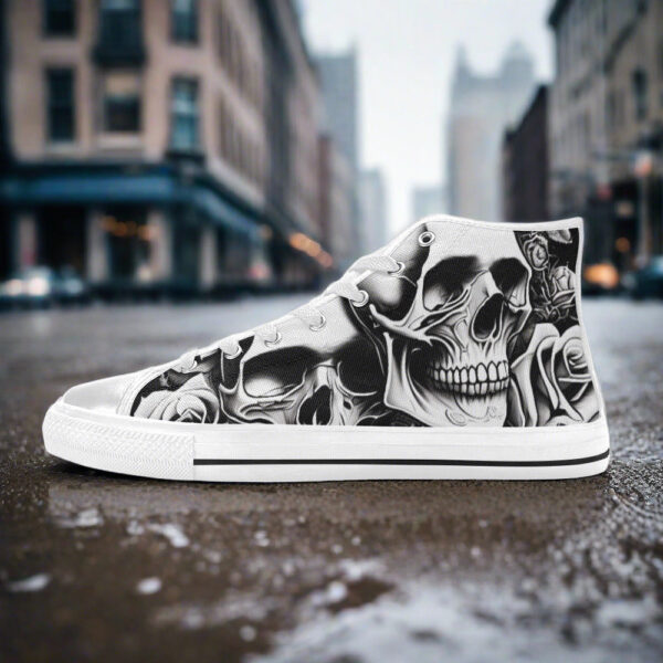 Deepneep Shoes® Grey Skulls & Roses Men