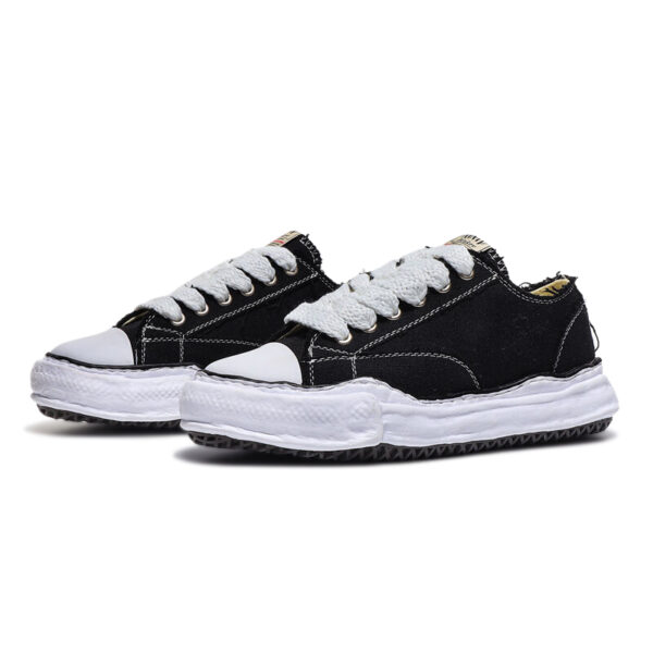 Black Canvas Lace Up Sneakers - Image 3