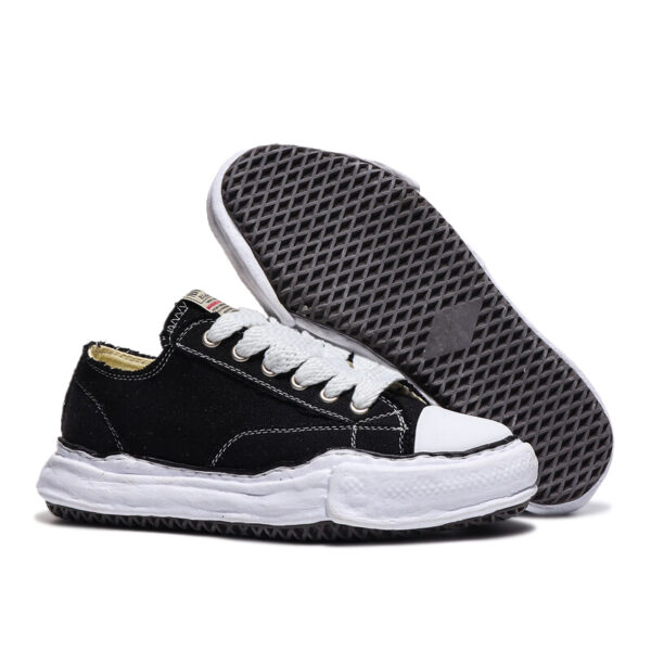 Black Canvas Lace Up Sneakers - Image 6