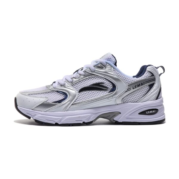 Silver Lace Up Sneakers
