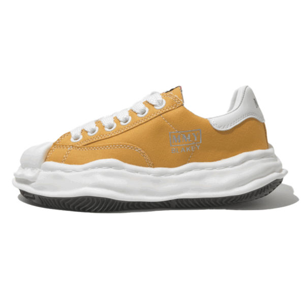 Yellow Canvas Lace Up Sneakers