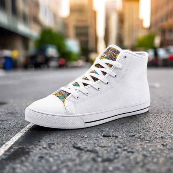 Deepneep Shoes® Freestyle Art Printed Tongue Unisex High Top Canvas Shoes