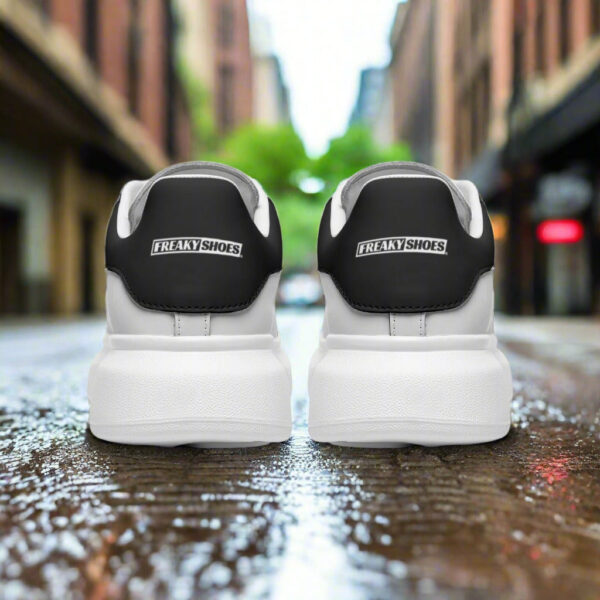 Deepneep Shoes® White Black Lace Up Sneakers - Image 5