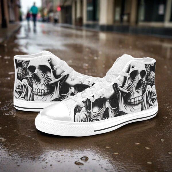 Deepneep Shoes® Grey Skulls & Roses Men - Image 3