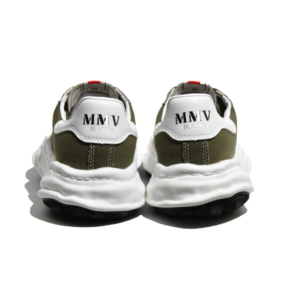 Army Green Canvas Lace Up Sneakers - Image 5