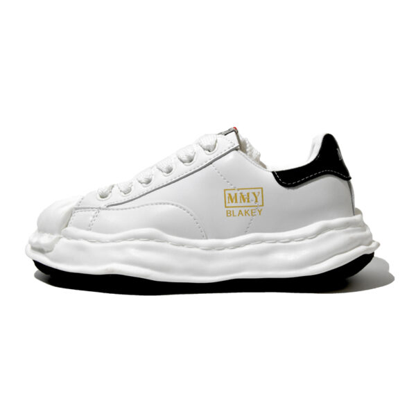 White Leather Lace Up Sneakers