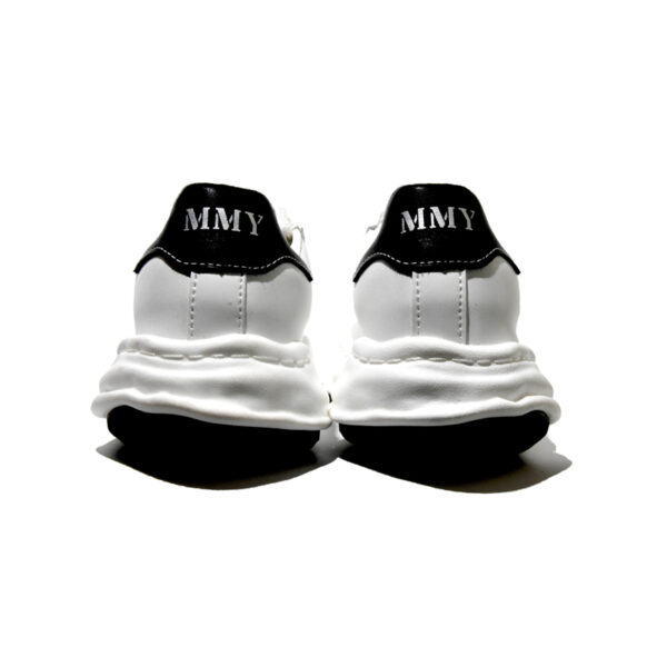 White Leather Lace Up Sneakers - Image 5