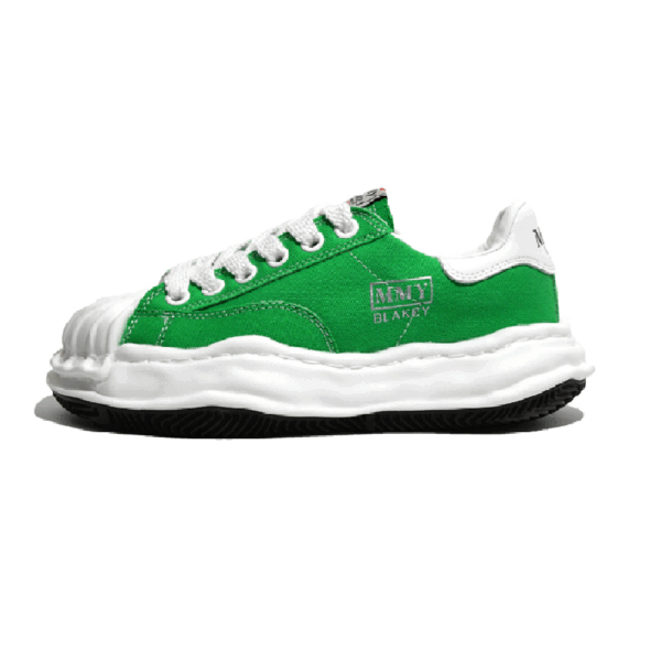 Green Canvas Lace Up Sneakers