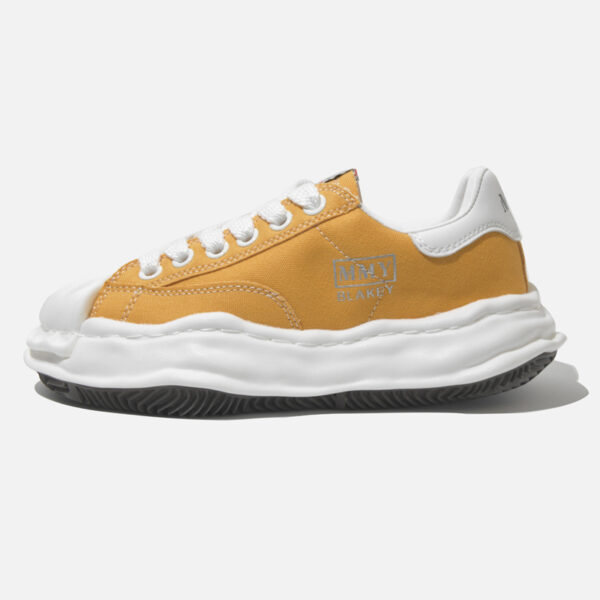 Yellow Canvas Lace Up Sneakers - Image 3