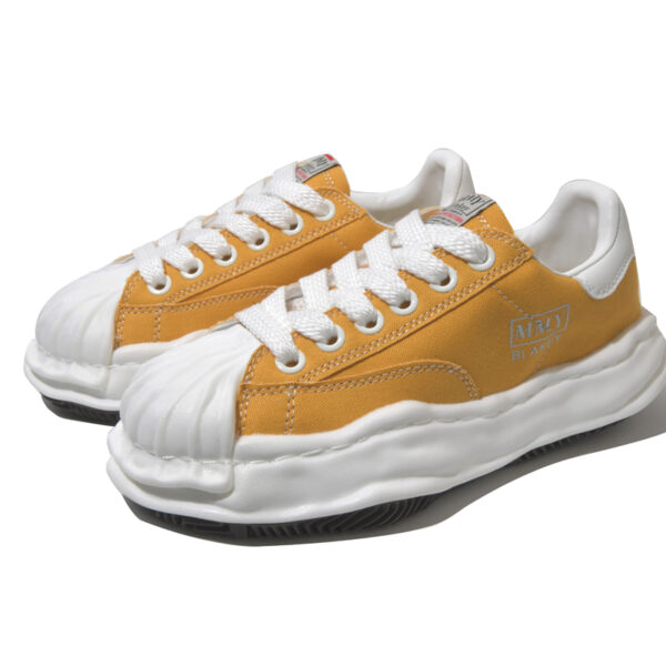 Yellow Canvas Lace Up Sneakers - Image 4