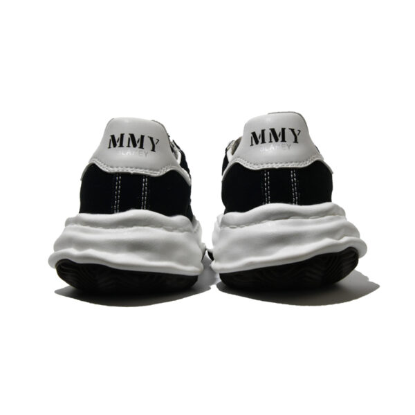 Black and White Canvas Lace Up Sneakers - Image 5