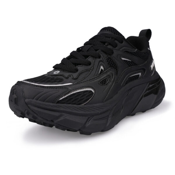 JD-2472-01 Obsidian Black Lace UP Sneakers - Image 3