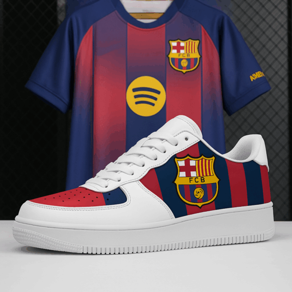 KJ  FC Barcelona 25-26 Home Kit Lace Up Sneakers2
