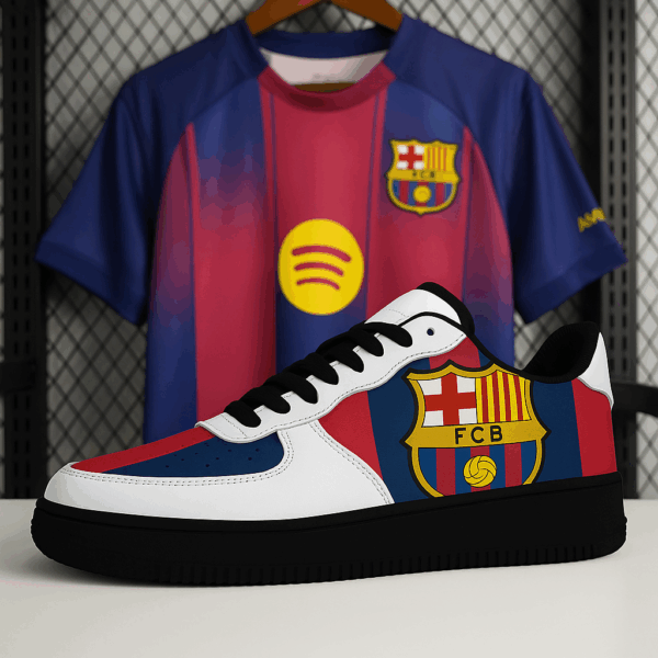 KJ  FC Barcelona 25-26 Home Kit Lace Up Sneakers1