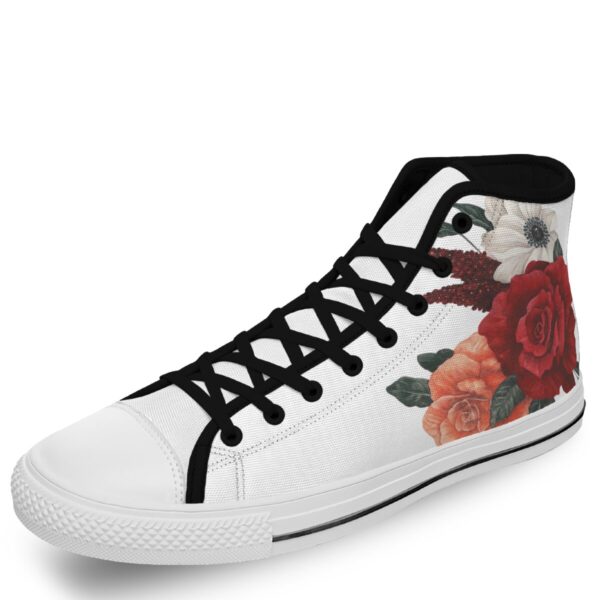 7218 Flowers Lace Up Sneakers - Image 3