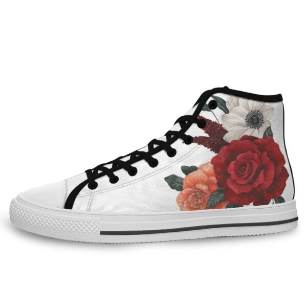 7218 Flowers Lace Up Sneakers