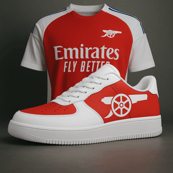 KJ  Arsenal 25-26 Home Kit Lace Up Sneakers 1