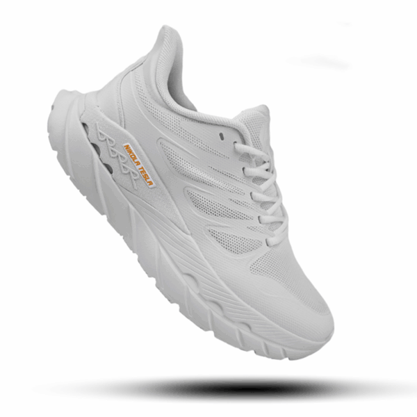 2305-01 Angel White Lace UP Sneakers