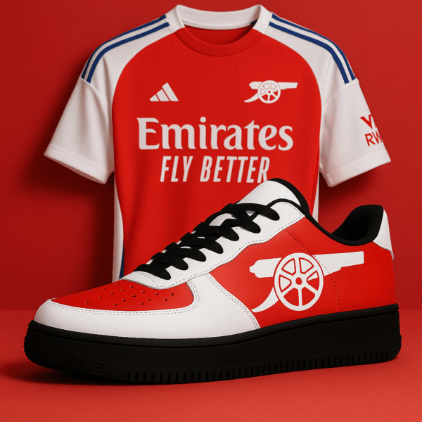 KJ  Arsenal 25-26 Home Kit Lace Up Sneakers 2