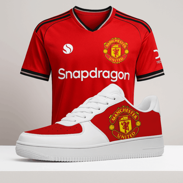 KJ  Manchester United 25-26 Home Kit Lace Up Sneakers 1